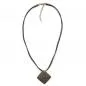 Preview: Kette Viereck Metall Ritterplatte altmessingfarben Kordel schwarz 50cm Preview: Kette Viereck Metall Ritterplatte altmessingfarben Kordel schwarz 50cm