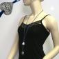 Preview: Kette, Kegel, 4x Rautenperle altsilber