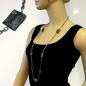 Preview: Kette, Pillow, silbergrau-kristall