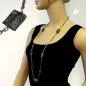Preview: Kette, Pillow, silbergrau-kristall