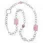 Preview: Kette Kunststoffperlen rosa transparent Weitpanzerkette Aluminium hellgrau 95cm Preview: Kette Kunststoffperlen rosa transparent Weitpanzerkette Aluminium hellgrau 95cm