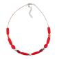 Preview: Kette Drahtkette mit Glasperlen rot-geflammt 42cm Preview: Kette Drahtkette mit Glasperlen rot-geflammt 42cm