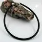 Preview: Rundschnur 6mm Vollgummikette Naturkautschuk Verschluss silberfarbig 40cm