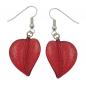 Preview: Ohrhaken Ohrhänger Ohrringe 45x20mm Kunststoffperle Blatt rot mit Flitter Preview: Ohrhaken Ohrhänger Ohrringe 45x20mm Kunststoffperle Blatt rot mit Flitter