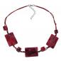 Preview: Kette 3x 35x25mm-Viereck gewellt rot-schwarz-marmoriert 45cm Preview: Kette 3x 35x25mm-Viereck gewellt rot-schwarz-marmoriert 45cm