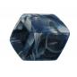 Mobile Preview: Tuchring 45x36x18mm Sechseck blau-marmoriert glänzend Kunststoff