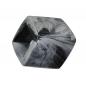 Preview: Tuchring 45x36x18mm Sechseck grau-marmoriert glänzend Kunststoff
