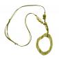 Preview: Kette 77x56mm Baumring olivgrün Kunststoff Baumwollkordel braun 95cm Preview: Kette 77x56mm Baumring olivgrün Kunststoff Baumwollkordel braun 95cm