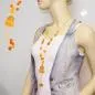Preview: Kette Y-Form gelb-orange Kunststoffperlen Blumenperle Baumwollkordel 90cm Preview: Kette Y-Form gelb-orange Kunststoffperlen Blumenperle Baumwollkordel 90cm