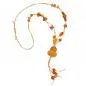 Preview: Kette Y-Form gelb-orange Kunststoffperlen Blumenperle Baumwollkordel 90cm Preview: Kette Y-Form gelb-orange Kunststoffperlen Blumenperle Baumwollkordel 90cm