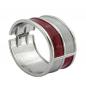 Preview: Armreif 73x38mm mit Klappscharnier Metall weinrot-beige-grau emailliert Preview: Armreif 73x38mm mit Klappscharnier Metall weinrot-beige-grau emailliert