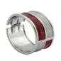 Preview: Armreif 73x38mm mit Klappscharnier Metall weinrot-beige-grau emailliert Preview: Armreif 73x38mm mit Klappscharnier Metall weinrot-beige-grau emailliert