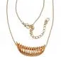 Preview: Kette 12x30mm Metallanhänger Spirale Ankerkette kupferfarbig 40cm