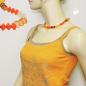 Preview: Kette, Facettenperlen orange-gelb-braun, 42cm