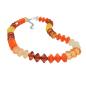 Preview: Kette, Facettenperlen orange-gelb-braun, 42cm