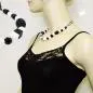Preview: Kette Kunststoffperlen Schneckenperlen und Kordel schwarz weiß Kordel 45cm Preview: Kette Kunststoffperlen Schneckenperlen und Kordel schwarz weiß Kordel 45cm