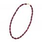 Preview: Kette 20x10mm Winkelperle Kunststoff bordeaux-goldfarben marmoriert glänzend 60cm Preview: Kette 20x10mm Winkelperle Kunststoff bordeaux-goldfarben marmoriert glänzend 60cm