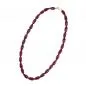 Preview: Kette 20x10mm Winkelperle Kunststoff bordeaux-goldfarben marmoriert glänzend 60cm