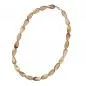 Preview: Kette Winkelperle braun-natur-marmiert