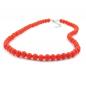 Preview: Kette 8mm Kunststoffperlen orange-rot-glänzend 55cm Preview: Kette 8mm Kunststoffperlen orange-rot-glänzend 55cm