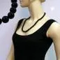 Preview: Kette 10mm Kunststoffperlen schwarz glänzend 60cm Preview: Kette 10mm Kunststoffperlen schwarz glänzend 60cm