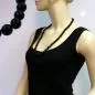 Preview: Kette 10mm Kunststoffperlen schwarz glänzend 70cm Preview: Kette 10mm Kunststoffperlen schwarz glänzend 70cm