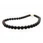 Preview: Kette 10mm Kunststoffperlen schwarz glänzend 70cm Preview: Kette 10mm Kunststoffperlen schwarz glänzend 70cm