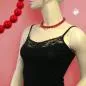 Preview: Kette 10mm Kunststoffperlen rot-glänzend 40cm Preview: Kette 10mm Kunststoffperlen rot-glänzend 40cm