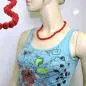 Preview: Kette 10mm Kunststoffperlen rot-glänzend 50cm