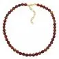 Preview: Kette 8mm Vierkantperle Kunststoff rot-gold-marmoriert glänzend 40cm Preview: Kette 8mm Vierkantperle Kunststoff rot-gold-marmoriert glänzend 40cm
