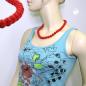 Preview: Kette 12mm Kunststoffperlen rot glänzend 50cm