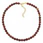 Preview: Kette 8mm Vierkantperle Kunststoff rot-gold-marmoriert glänzend 45cm Preview: Kette 8mm Vierkantperle Kunststoff rot-gold-marmoriert glänzend 45cm