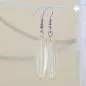 Preview: Ohrhaken Ohrhänger Ohrringe 30x9mm Rillenolive Kunststoff hellgelb transparent