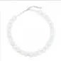 Preview: Kette 18mm Scheibe weiß Knotenperle Kunststoff weiß 43cm