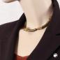 Preview: Kette 16mm Schmetterling Rohrperle Kunststoff oliv-seidig glänzend 40cm