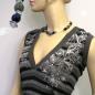 Preview: Kette, Rillenperle silbergrau kristall Preview: Kette, Rillenperle silbergrau kristall
