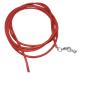 Preview: Lederband Rundschnur Rindleder 2mm rot gefärbt mit 1x Verschluss silberfarbig ca. 1m Preview: Lederband Rundschnur Rindleder 2mm rot gefärbt mit 1x Verschluss silberfarbig ca. 1m
