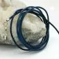 Preview: Lederband Rundschnur Rindleder 2mm blau gefärbt mit 1x Verschluss silberfarbig ca. 1m Preview: Lederband Rundschnur Rindleder 2mm blau gefärbt mit 1x Verschluss silberfarbig ca. 1m