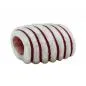 Preview: Tuchring 35x34x23mm Spirale Kunststoff wachsweiß-weinrot matt Preview: Tuchring 35x34x23mm Spirale Kunststoff wachsweiß-weinrot matt