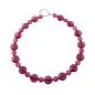 Preview: Kette 20x18mm Blattperle Kunststoff beere-weinrot transparent 50cm