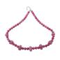 Preview: Kette 10mm Perle Kunststoff flieder transparent mit verschiedenen unrunden Perlen 55cm