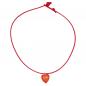 Preview: Kette Kinderkette Herz rot mit Schliff Kordel rot 42cm Preview: Kette Kinderkette Herz rot mit Schliff Kordel rot 42cm