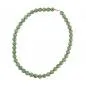 Preview: Kette 14mm Rundperle Kunststoff oliv-grün-braun-gesprenkelt 60cm