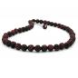 Preview: Kette 8mm Kunststoffperlen Barockperlen rot-schwarz-marmoriert 42cm Preview: Kette 8mm Kunststoffperlen Barockperlen rot-schwarz-marmoriert 42cm