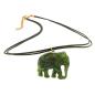 Preview: Kette 35x32x18mm Elefant Kunststoff olivgrün-marmoriert glänzend Kordel oliv 50cm Preview: Kette 35x32x18mm Elefant Kunststoff olivgrün-marmoriert glänzend Kordel oliv 50cm