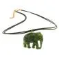 Preview: Kette 35x32x18mm Elefant Kunststoff olivgrün-marmoriert glänzend Kordel oliv 50cm Preview: Kette 35x32x18mm Elefant Kunststoff olivgrün-marmoriert glänzend Kordel oliv 50cm