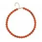 Preview: Kette 10mm Rundperle orange-schwarz-marmoriert Kunststoff 40cm