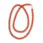 Preview: Kette 10mm Rundperle orange-schwarz-marmoriert Kunststoff 80cm