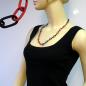 Preview: Kette, Anker weit 8mm rot-schwarz-rot