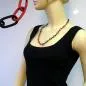 Preview: Kette, Anker weit 8mm rot-schwarz-rot